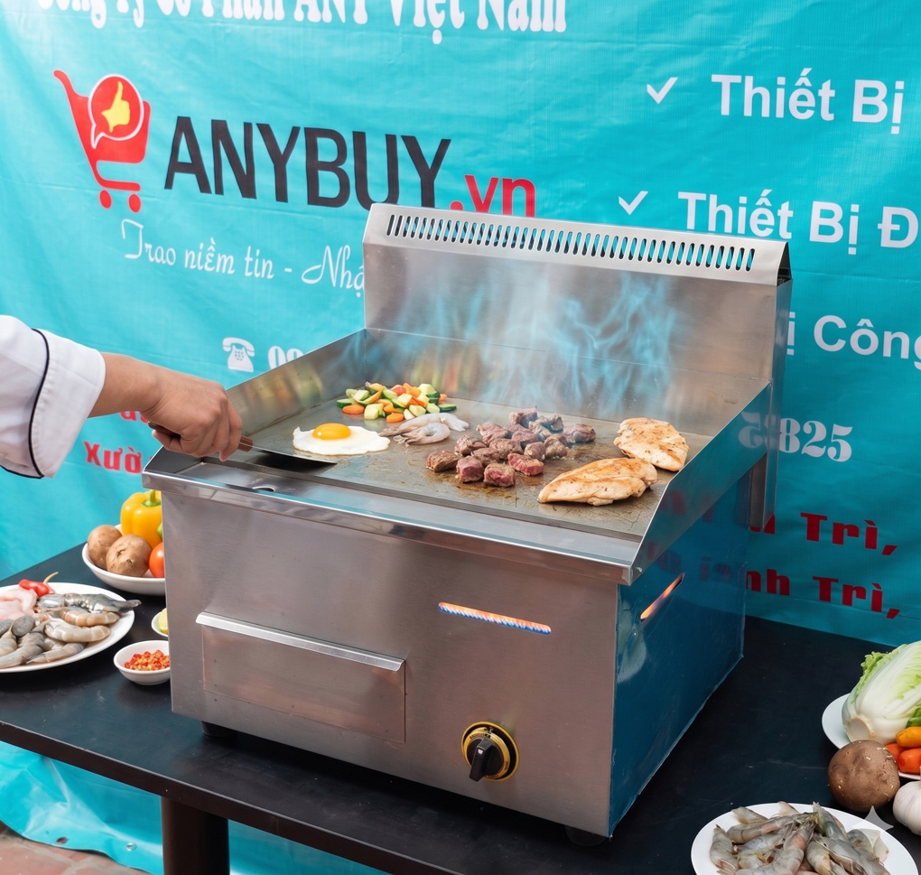 GH-718 Bếp chiên rán mặt phẳng dùng gas