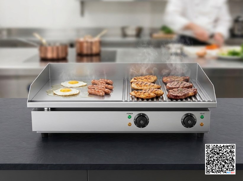 Bếp chiên nửa phẳng nửa nhám dùng điện GH822 Thiết Bị Nhà Hàng Bếp chiên nửa phẳng nửa nhám dùng điện GH 822