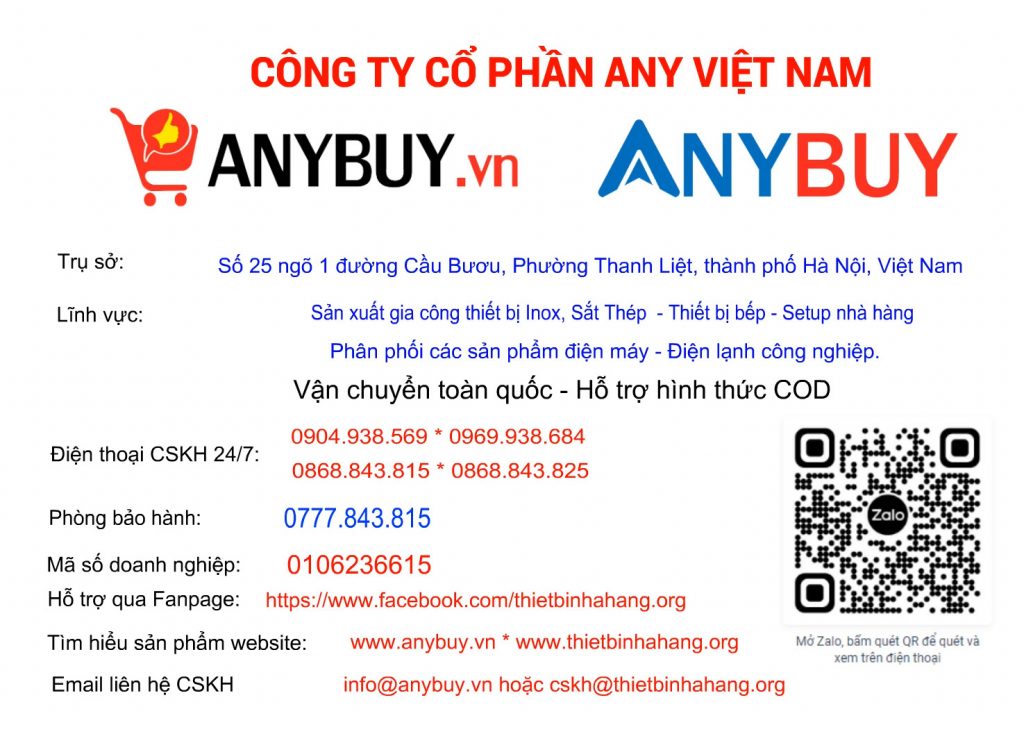 Liên hệ Công Ty Cổ Phần ANY Việt Nam