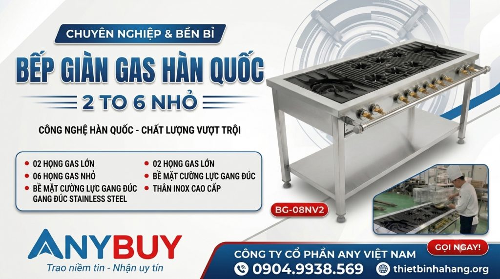Bếp Hàn Quốc 2 To 6 Nhỏ Mã sản phẩm BG 08NV2