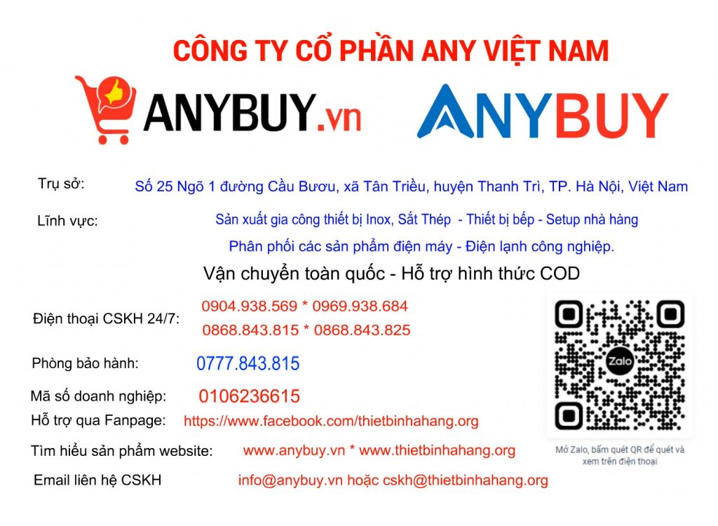 Liên hệ Công ty cổ phần ANY Việt Nam