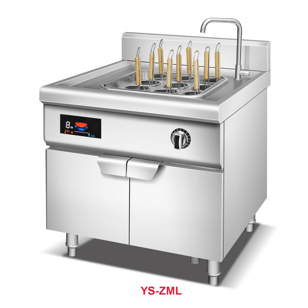 Bếp Trụng Mì YS-ZML là một trong mẫu Bếp Từ Công Nghiệp thương hiệu YueShun, kích thước 800x900x800/150mm, sử dụng điện áp 380V, công suất 12KW Bếp Trụng Mì YS-ZML