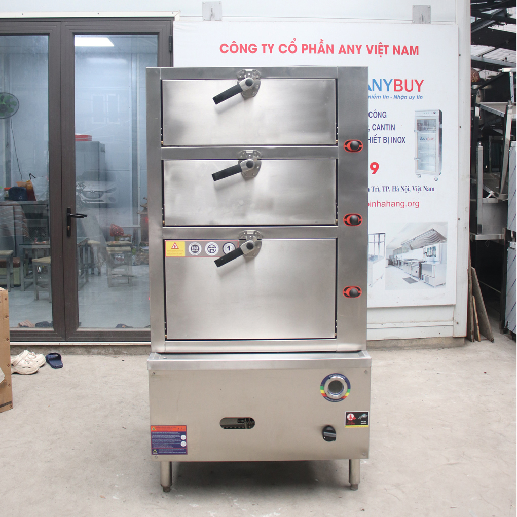 Thông số kỹ thuật Tủ hấp dùng gas Tủ hấp 3 tầng dùng gas