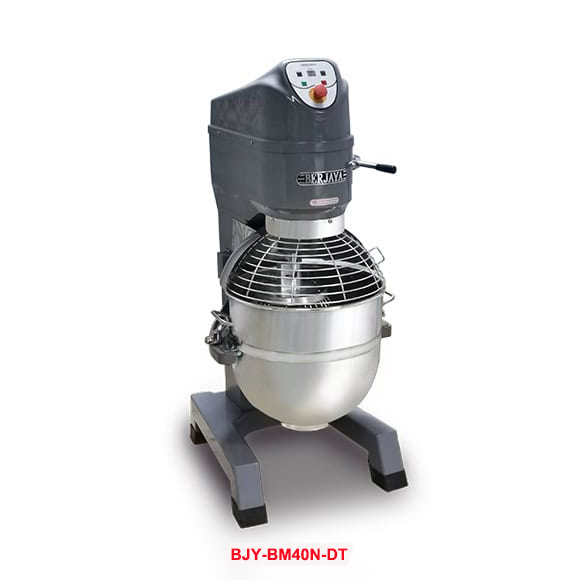 Máy trộn bột Berjaya BJY-BM40N-DT là dòng máy trộn bột công nghiệp (Planetary Mixer) dung tích lớn (40 lít) đến từ thương hiệu nổi tiếng của Malaysia. Máy trộn bột Berjaya BJY-BM40N-DT