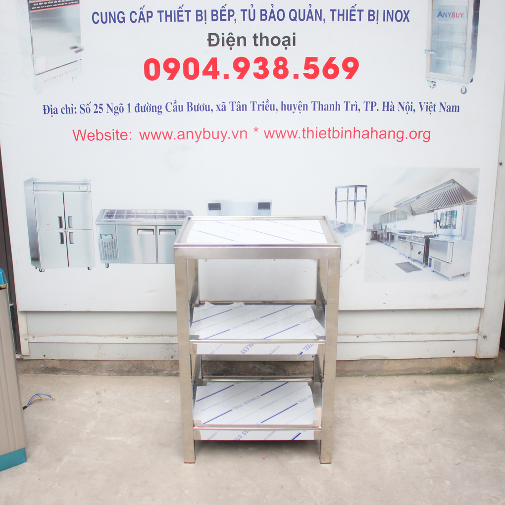 Kệ Inox 3 tầng KI-3T để máy đun nước 60 lít