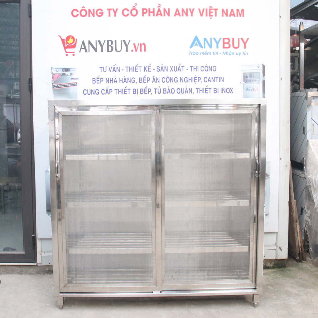 Tủ Inox 2 Cánh Cửa Lùa (Tấm Lưới); Mã sản phẩm TI2C-L Tủ Inox 2 Cánh Cửa Lùa (Tấm Lưới); Mã sản phẩm TI2C-L