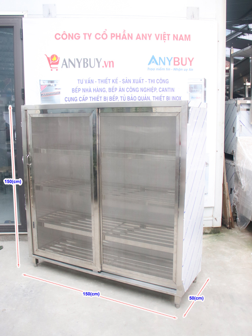 Tủ Inox 2 Cánh Cửa Lùa (Tấm Lưới); Mã sản phẩm TI2C-L Tủ Inox 2 Cánh Cửa Lùa (Tấm Lưới); Mã sản phẩm TI2C-L