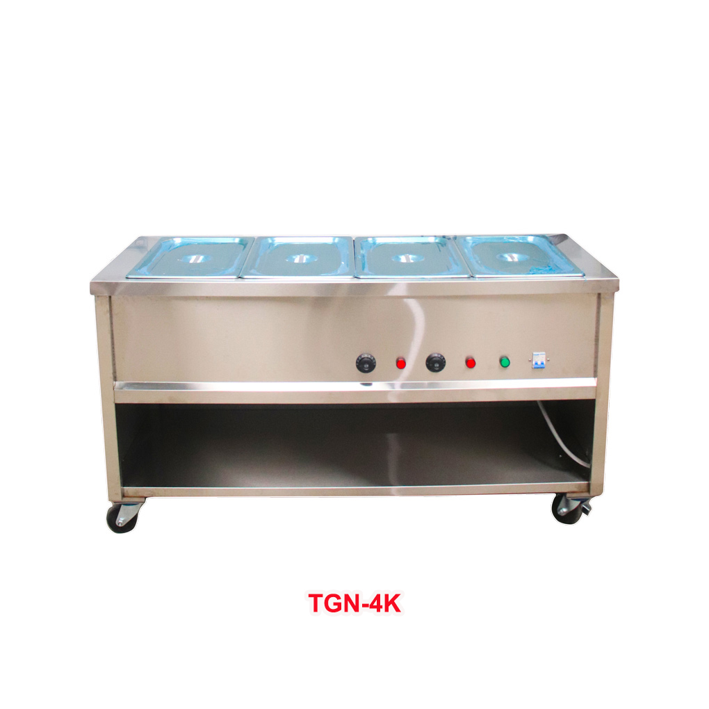 Tủ Giữ Nóng 4 Khay TGN-4K là một thiết bị chuyên dụng, thường được sử dụng trong các bếp ăn công nghiệp, nhà hàng, khách sạn hoặc căng tin. Tủ Giữ Nóng 4 Khay TGN-4K