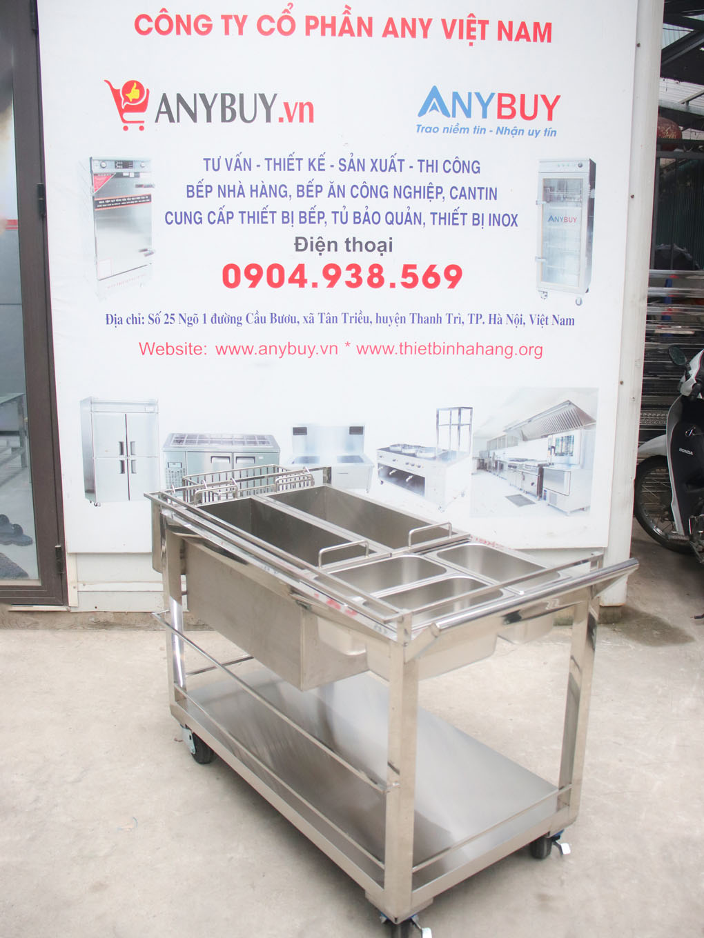 Xe Đẩy Thức Ăn ANYBUY XDTA Thiết Bị Nhà Hàng Xe Đẩy Thức Ăn ANYBUY XDTA