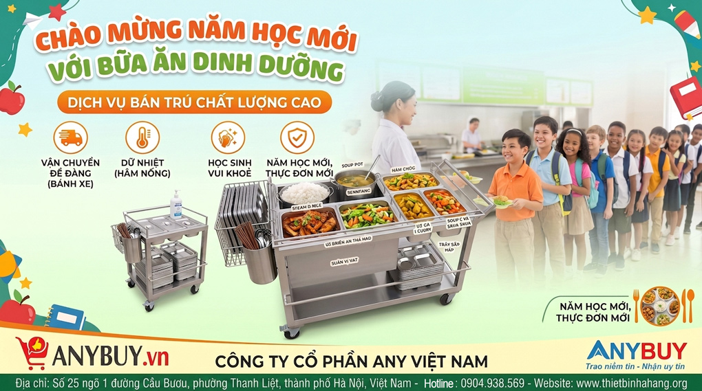 Xe Đẩy Thức Ăn ANYBUY XDTA