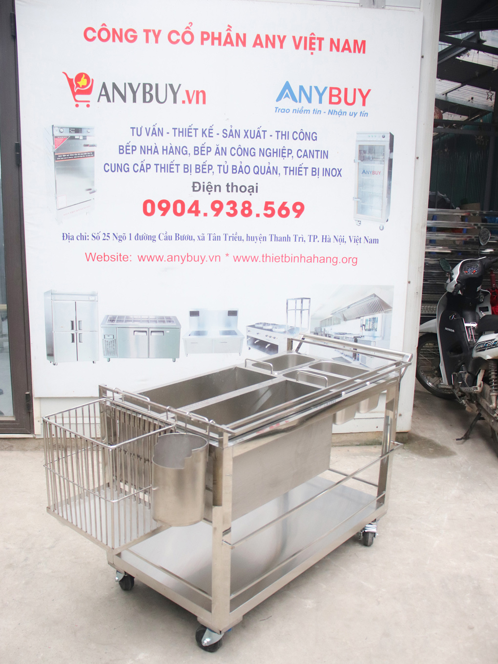 Xe Đẩy Thức Ăn ANYBUY XDTA Thiết Bị Nhà Hàng Xe Đẩy Thức Ăn ANYBUY XDTA