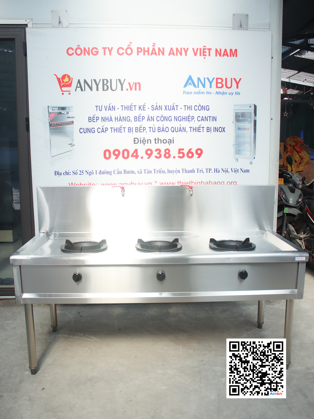 Bếp Á 3 họng ANA3V Thiết Bị Nhà Hàng Bếp Á 3 họng AN A3V