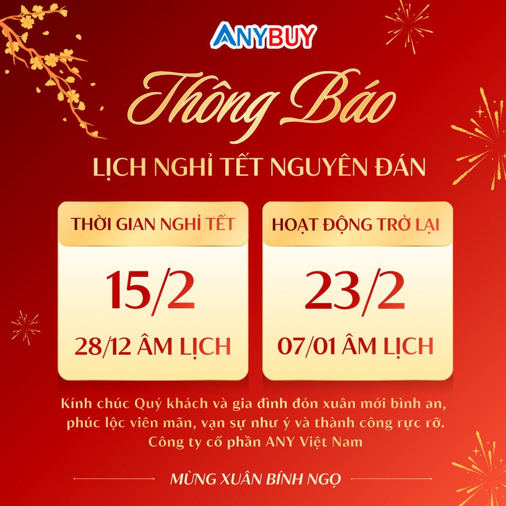 Thông Báo Lịch Nghỉ Tết Nguyên Đán - Mừng Xuân Bính Ngọ