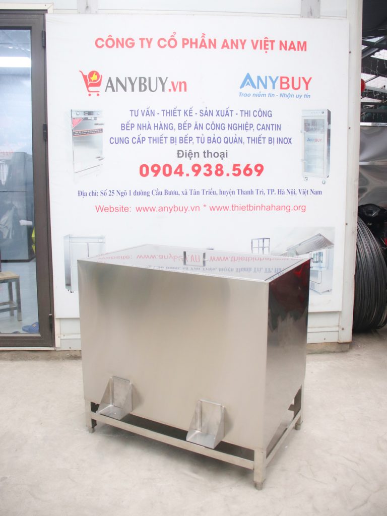 Bên trong của Thùng Gạo Inox 2 Ngăn