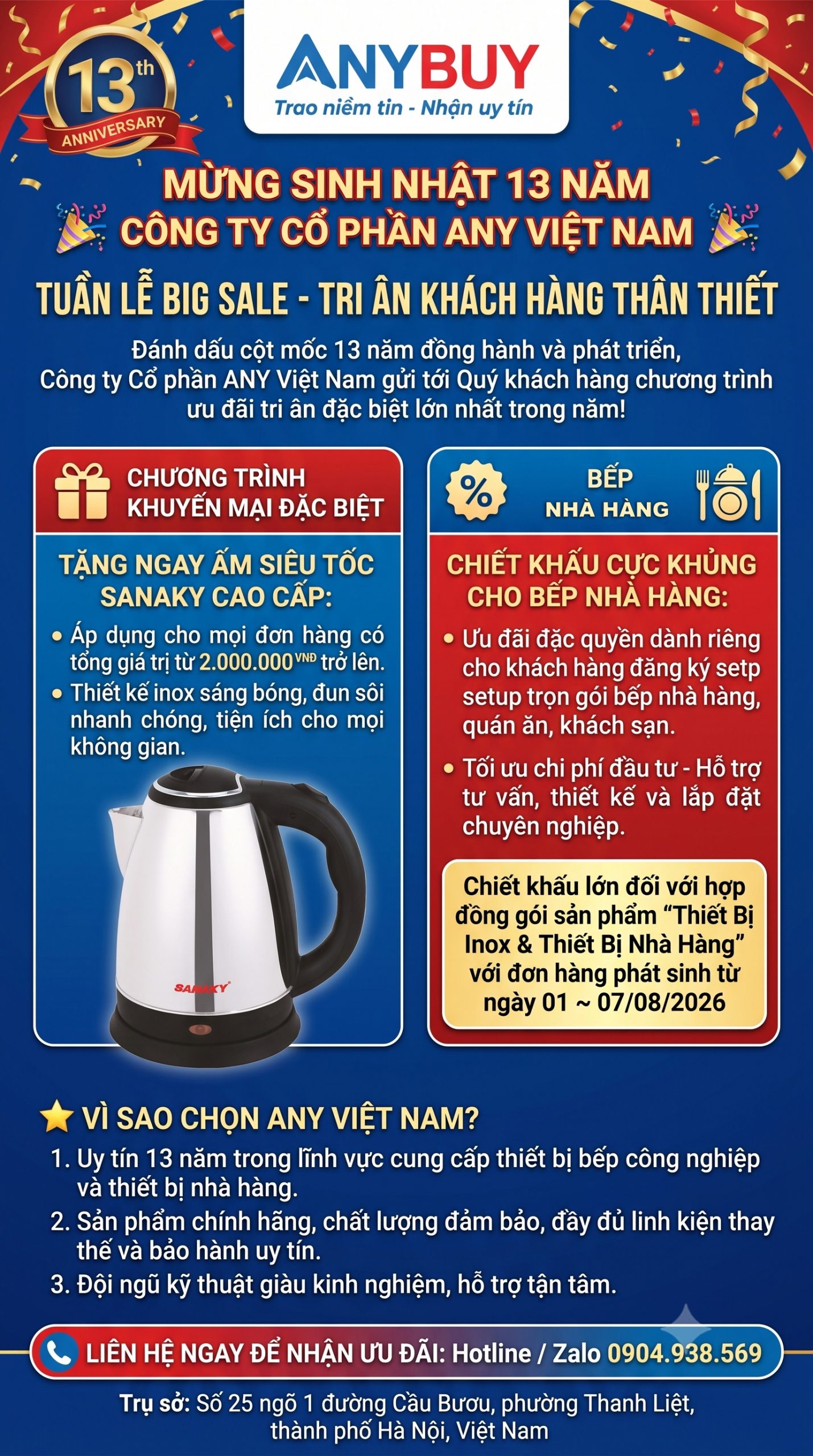 TUẦN LỄ BIG SALE TRI ÂN KHÁCH HÀNG THÂN THIẾT Thiết Bị Nhà Hàng TUẦN LỄ BIG SALE TRI ÂN KHÁCH HÀNG THÂN THIẾT