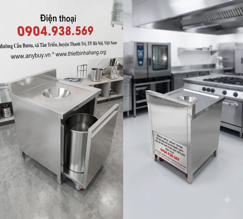 Bàn Gom Rác Inox