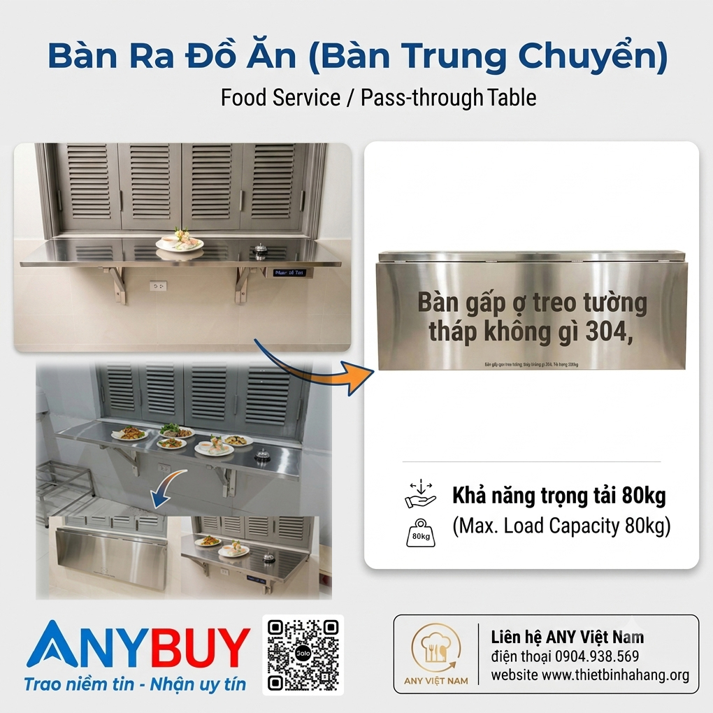 Bàn Ra Đồ Ăn Bàn Trung Chuyển
