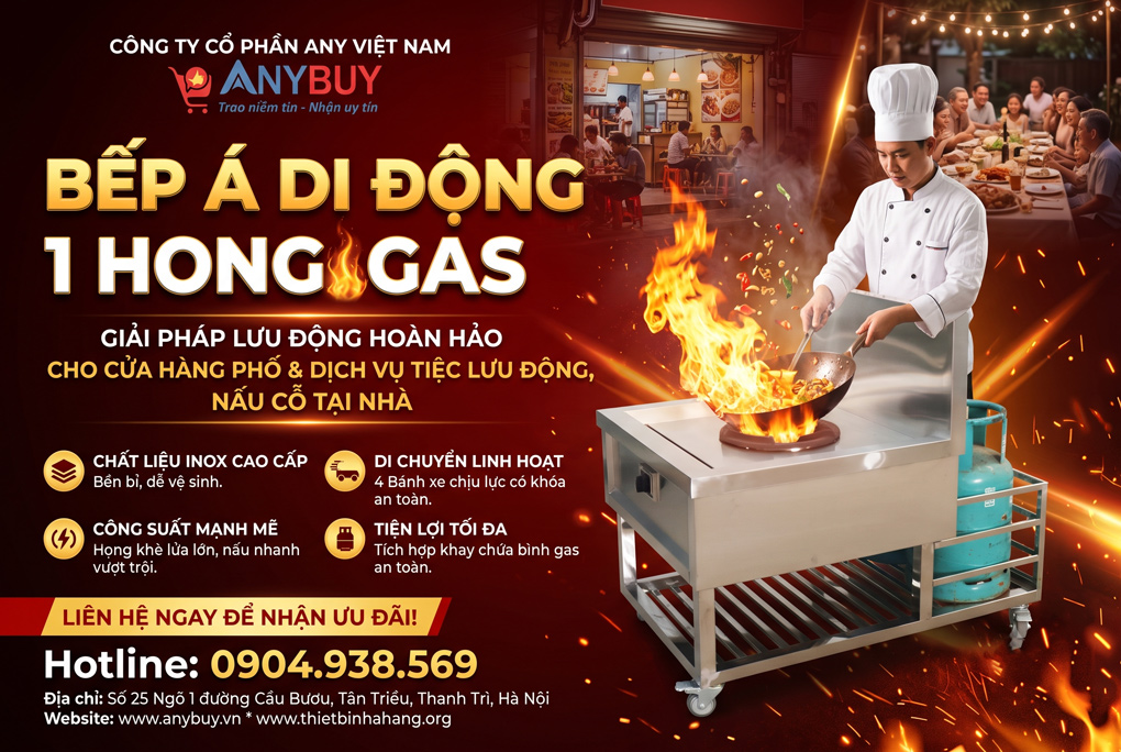 Bếp Á Di Động 1 Họng Gas Thiết Bị Nhà Hàng Bếp Á Di Động 1 Họng Gas