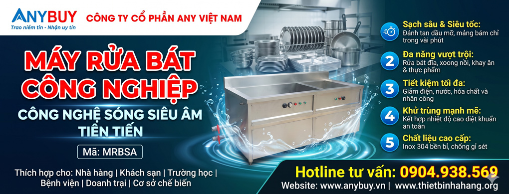 Máy Rửa Bát Công Nghiệp Công Nghệ Sóng Siêu Âm Thiết Bị Nhà Hàng Máy Rửa Bát Công Nghiệp Công Nghệ Sóng Siêu Âm