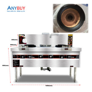 Bếp Á 2 họng đất có quạt thổi 1500x900 mm