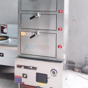 Tủ hấp hải sản 3 tầng dùng gas