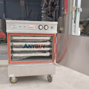 Tủ nấu cơm điện Aptomat 4 khay ANYBUY TCDHG-4K sử dụng điện 220V/50Hz; Công suất điện 6KW ; Công suất nấu khoảng 12 Kg gạo / giờ