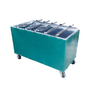 Mặt bên Lò quay vịt nướng than hoa mini