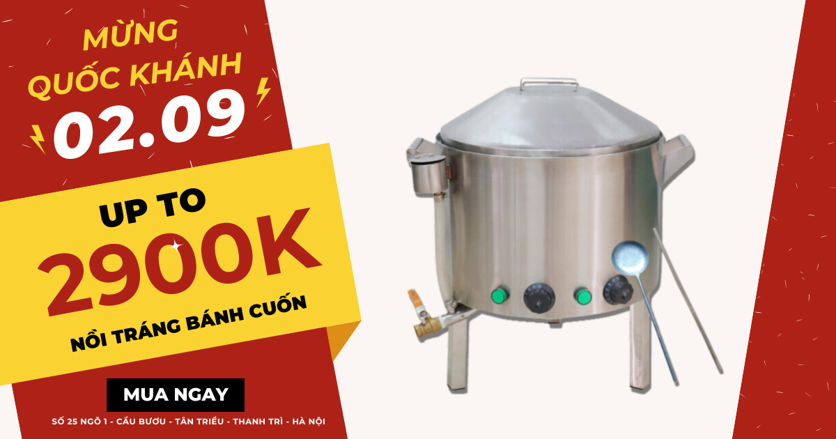 Sale nồi làm bánh cuốn dùng điện