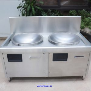 Bếp từ công nghiệp đôi 15kw lõm liền chảo, mã s