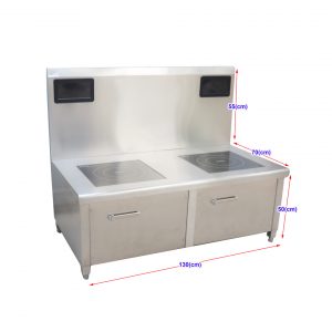 Kích thước Bếp từ công nghiệp đôi mặt phẳng