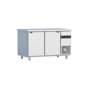 Mặt bên tủ bàn đông quạt gió 2 cánh inox