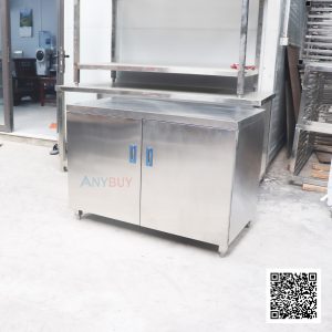 Bàn sơ chế kết hợp tủ để đồ