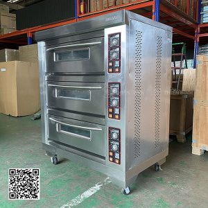 Lò nướng bánh 3 tầng 90Kg BJY-E25KW-3BD dùng điện
