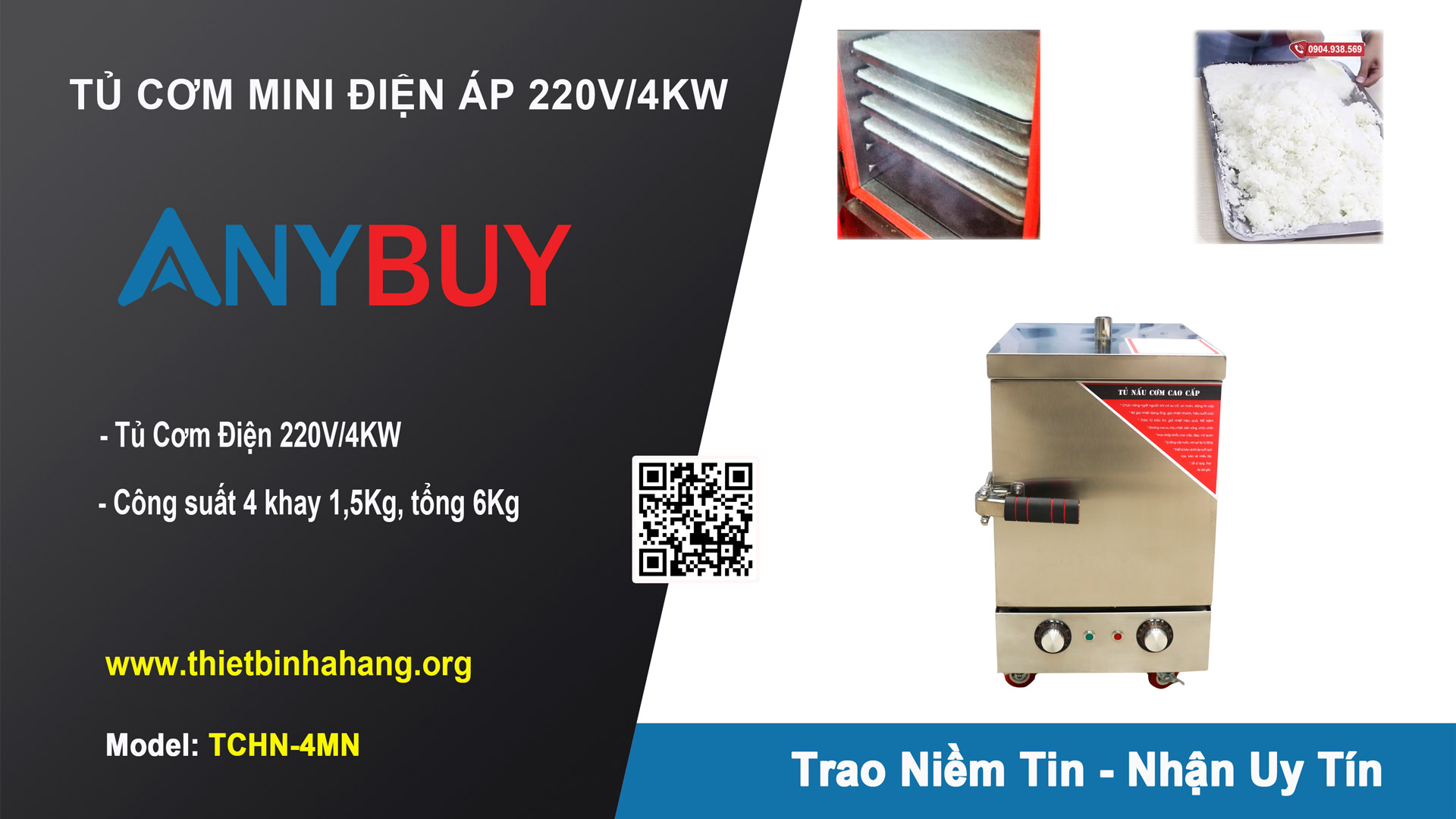 Giới thiệu tủ cơm mini dùng cho 10 đến 30 người ăn