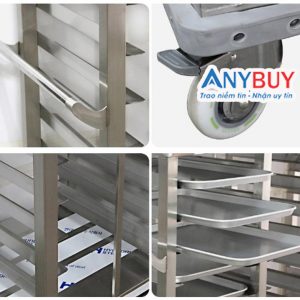 Hình ảnh minh họa cho xe đẩy khay cơm, khay bánh, khay tủ ủ bột