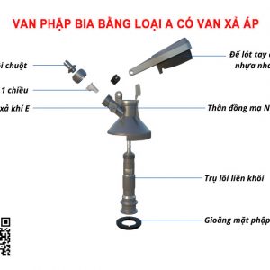 Van Phập bia bằng loại A có van xả áp