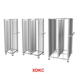 Xe đẩy khay cơm-khay bột-khay bánh inox XDKC