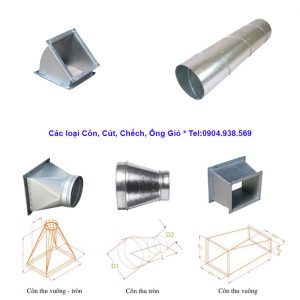 Các loại Côn Cút Chếch Ống Gió Tel0904938569
