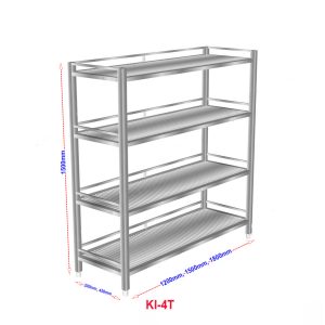 Kích thước Kệ Inox 4 Tầng KI-4T