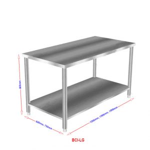 Kích thước Bàn Chặt Inox Lót Gỗ BCI-LG