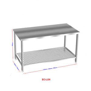 Kích thước Bàn Chặt Inox Lót Gỗ Giá Nan BCI-LGN