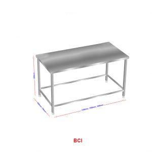 Thông số kỹ thuật Bàn Chặt Inox Lót Gỗ Kệ Phẳng