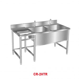 Chậu rửa 2 hố có lỗ trút rác CR-2HTR