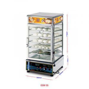 Kích thước của Tủ bánh bao dùng điện BERJAYA ESM-55