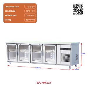 Tủ bàn đông quạt gió 4 cánh BDQ-4MK2275