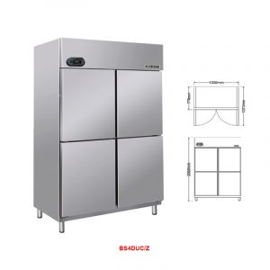 Kích thước Tủ mát 4 cánh BERJAYA BS4DUC/Z