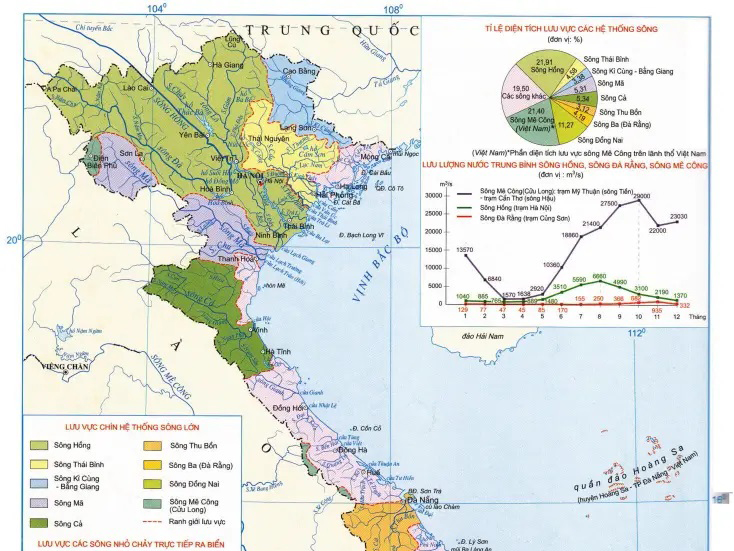 Bản đồ sông ngòi Việt Nam cập nhật năm 2024