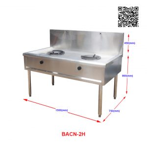 Bếp Á 2 Họng BACN-2H