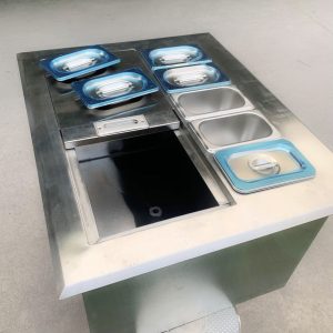 Thùng Đá Inox Có Khay Topping TDTP