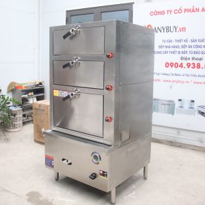 Tủ hấp 3 tầng dùng gas